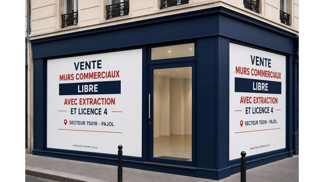 Vente murs et fonds restaurant bar à Paris 75018