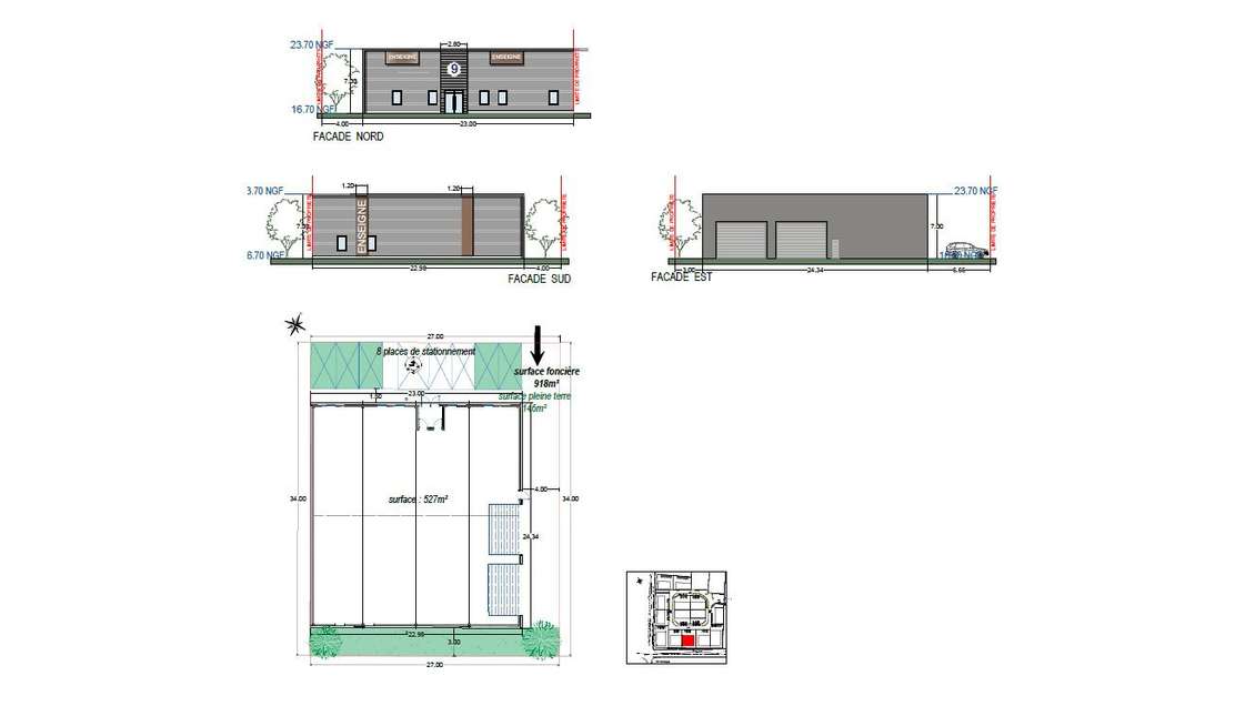 Vente cellule artisanale 527m² à La Rochelle CDA 