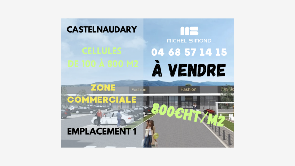 AV cellule 100m² axe très fréquenté Castelnaudary