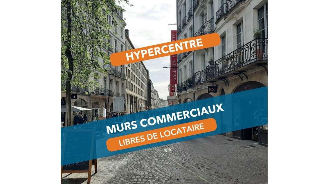 Vente local commercial 35m² à Nantes hyper centre
