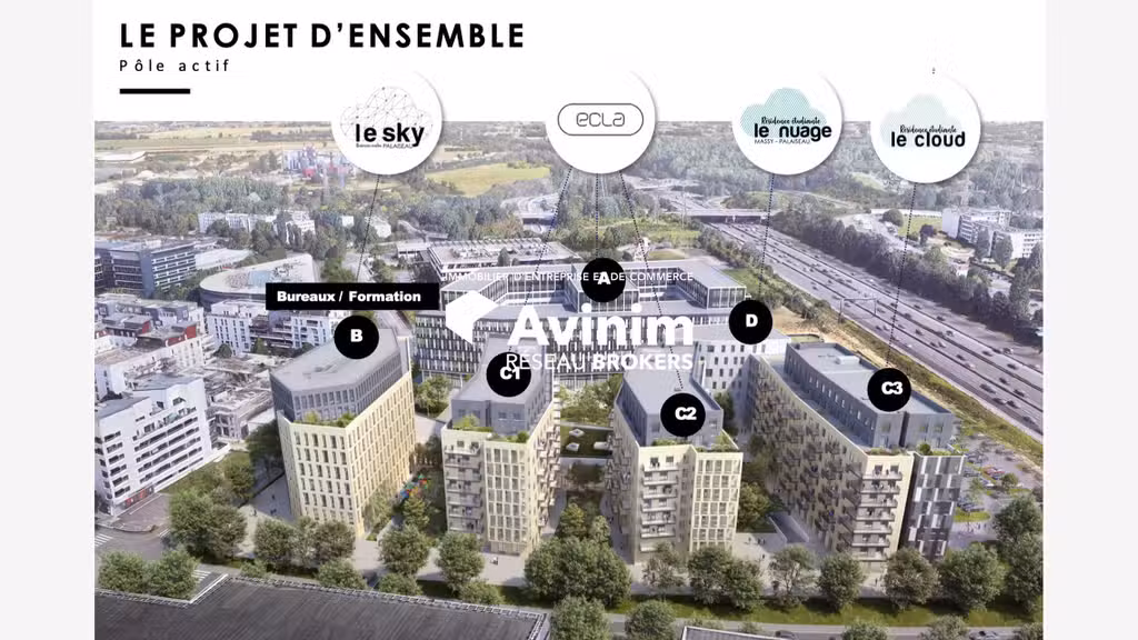 Cède bureaux neufs de 353m² + terrasse à Palaiseau