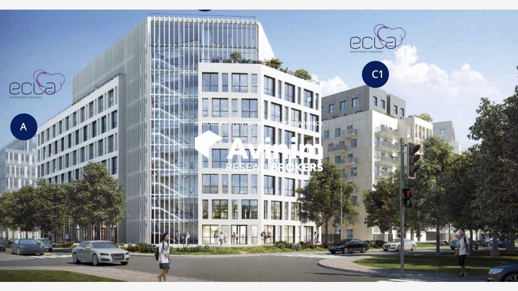 Cède bureaux neufs de 353m² + terrasse à Palaiseau