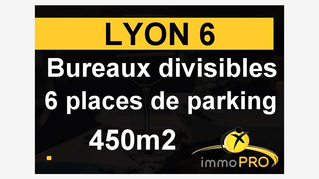 Vend bureaux 460m² situés un axe principal Lyon 6