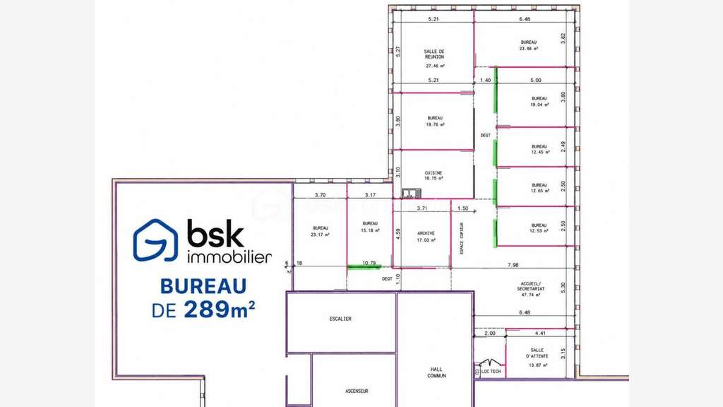 Vente bureaux de 289m² à Angers Orgemont