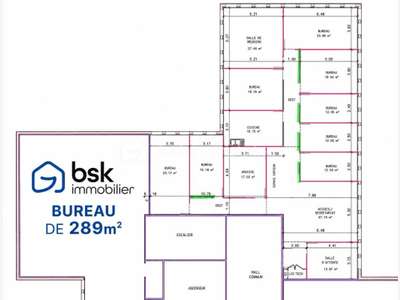 Vente bureaux de 289m² à Angers Orgemont