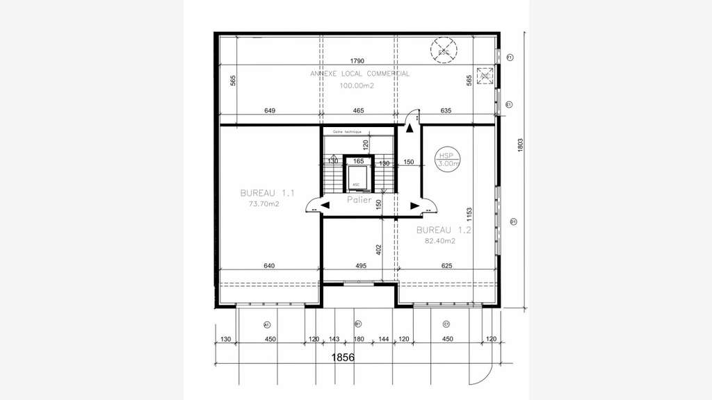 Vente bureau commercial neuf de 73m² à Cabestany