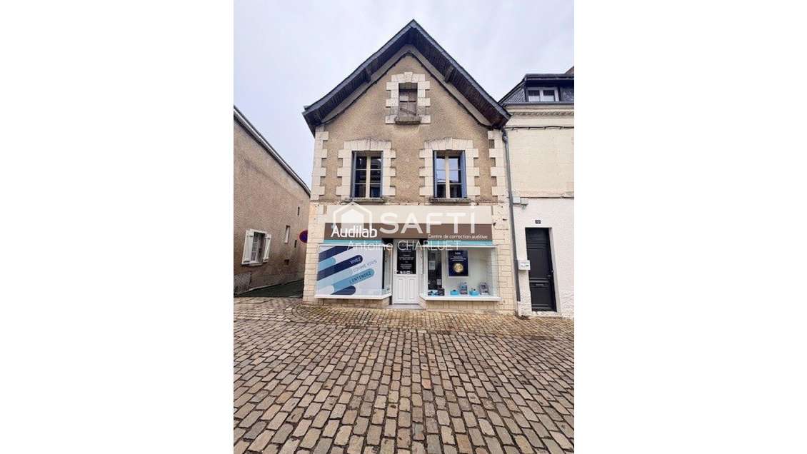 AV bureau 60m² + appartement Châtillon-sur-Indre