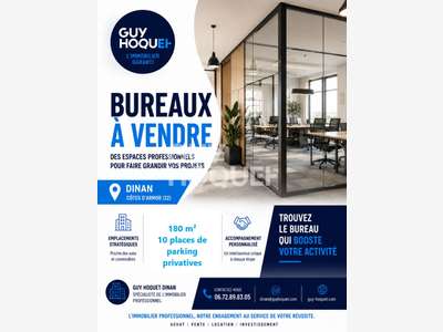 Vente bureaux rénovés 180m² à Dinan 