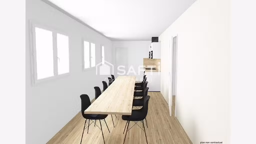 Bureau plateau 184m² PMR avec ascenseur à Achères 