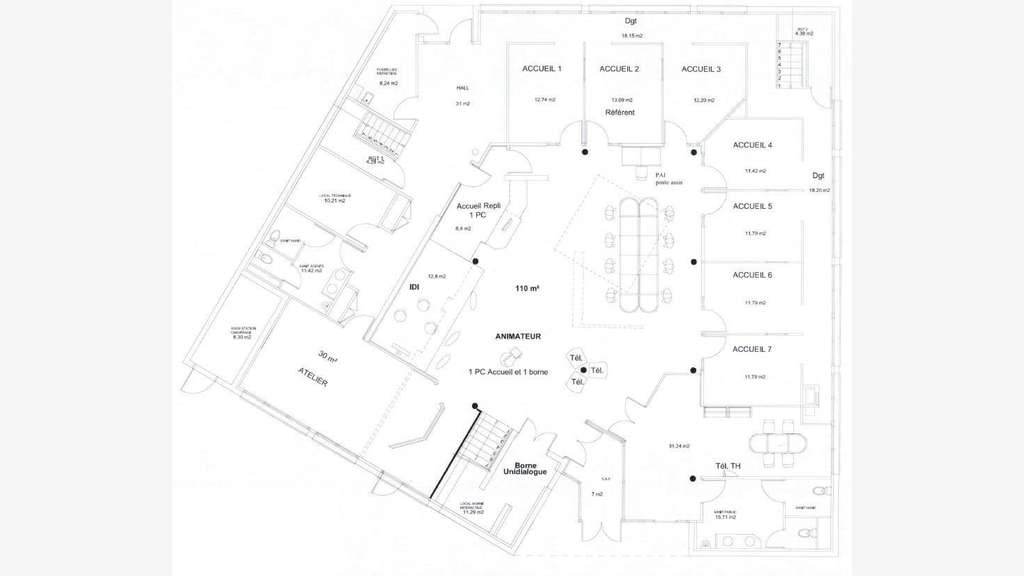 À vendre bureaux 740m² proche centre d'Evreux