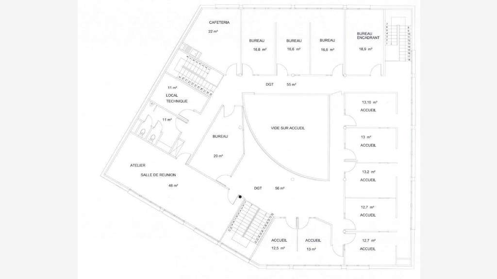 À vendre bureaux 740m² proche centre d'Evreux