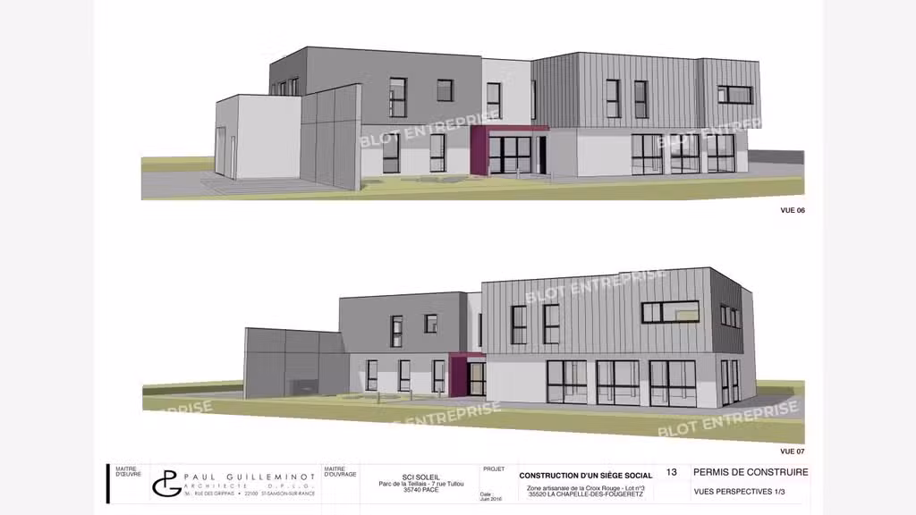 A vendre bureaux 548m² à La Chapelle-des-Fougeretz