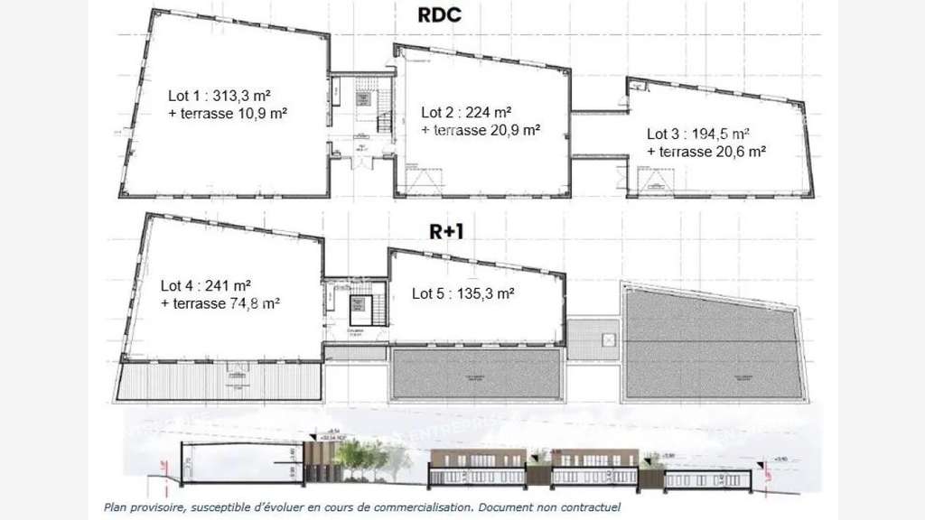 À vendre bureaux 231m² au Bignon Parc de La Forêt