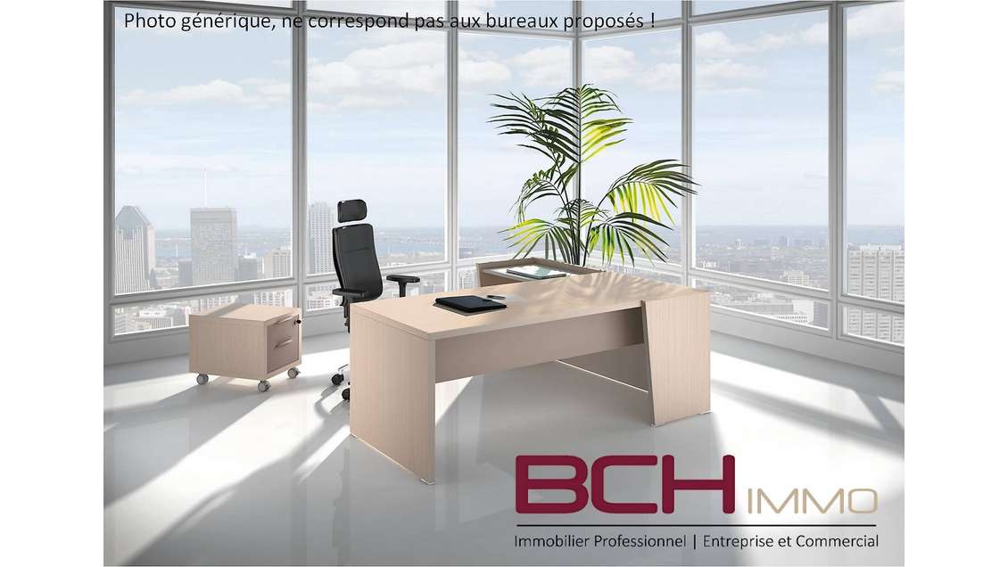Vente bureaux lumineux, terrasse et parking