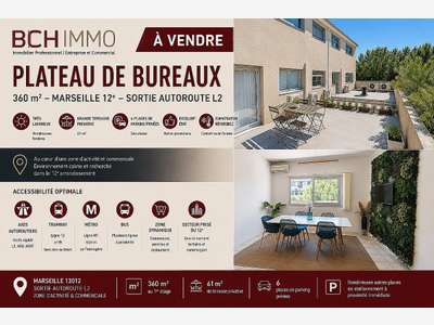 Vente plateau de bureaux lumineux, terrasse et