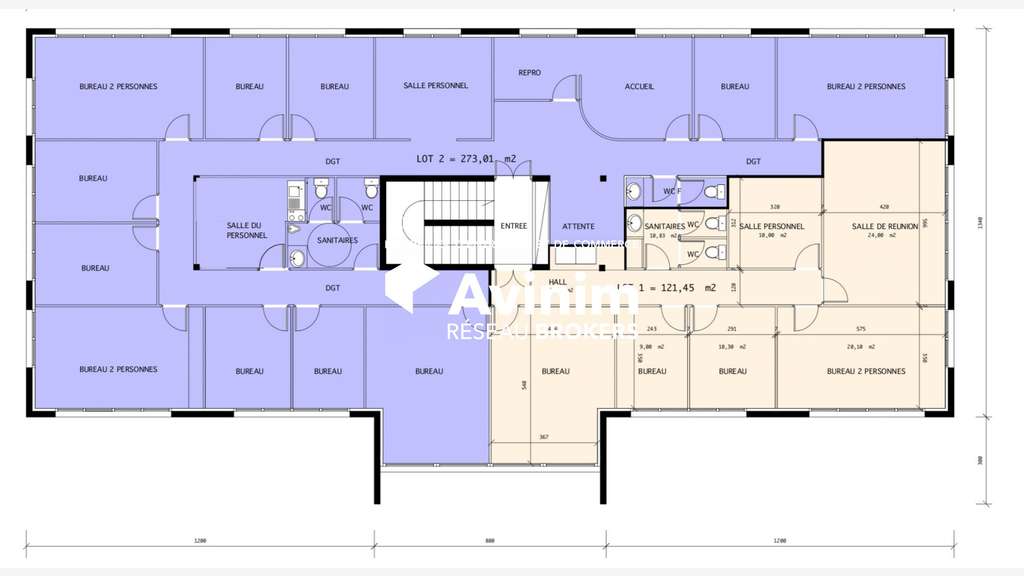AV  bureaux 273m² façade autoroute Montbonnot 