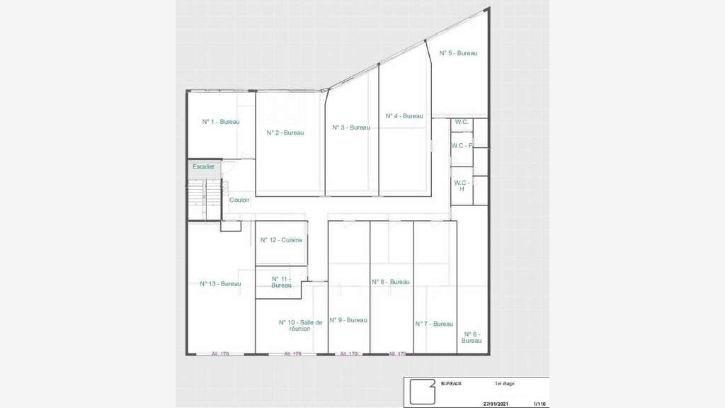 Vente bureaux occupés 922m² à Montreuil
