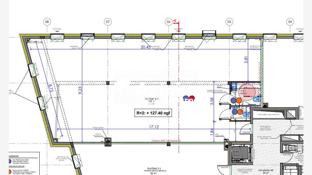 Beau plateau de bureau neuf 180m² à vendre Orléans