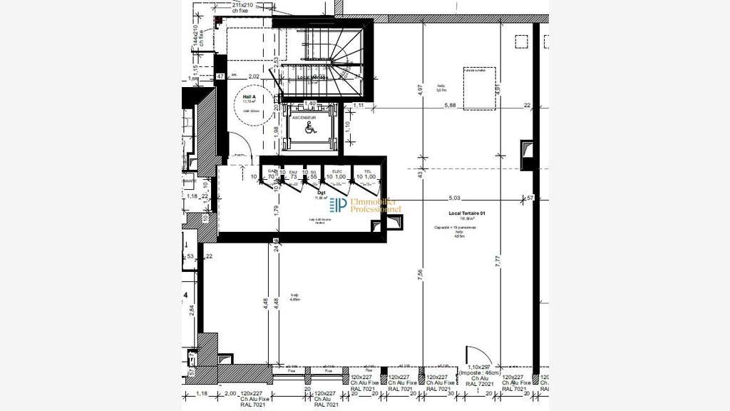 Vente plateau de bureaux 102m² à Quimper centre