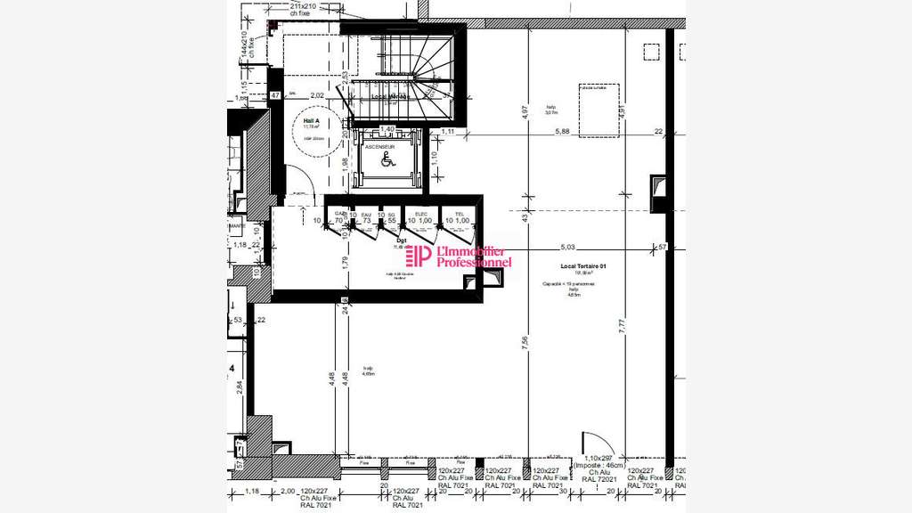 Vente plateau de bureaux 102m² à Quimper centre