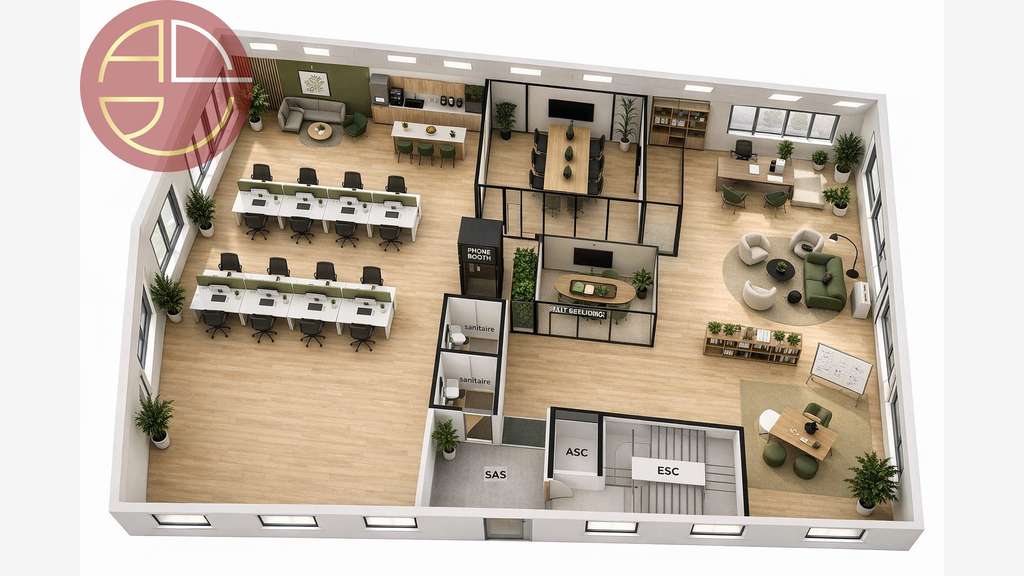 Vente bureaux neufs 338m² R+1 à Ramonville