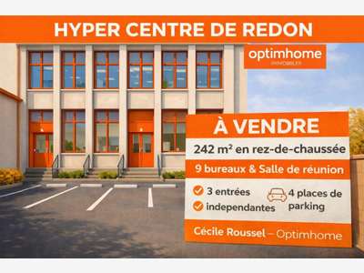 Vente bureaux 241m² en centre-ville de Redon