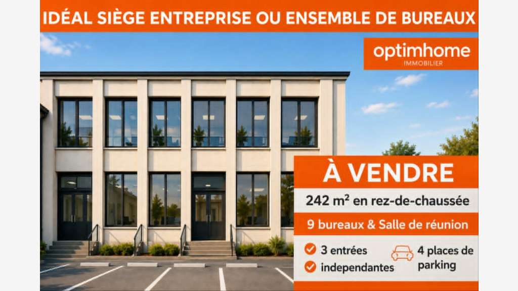 Vente bureaux 241m² en centre-ville de Redon