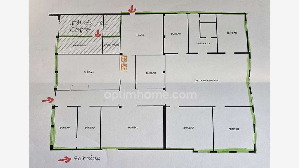 Vente bureaux 241m² en centre-ville de Redon