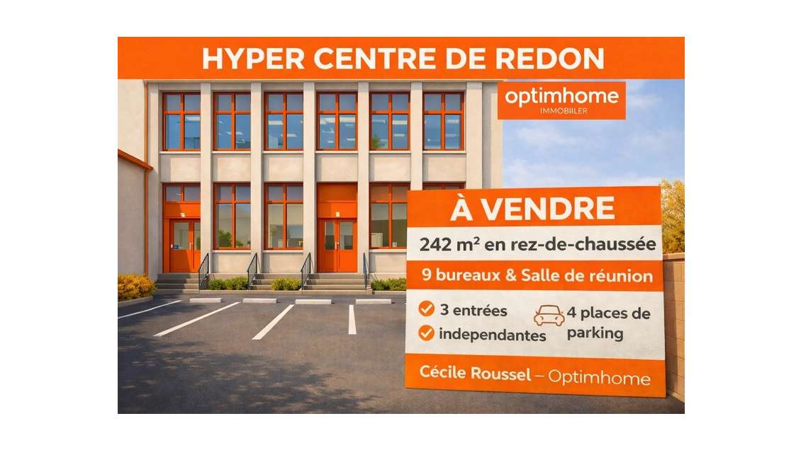 Local/ 9 bureaux Centre-ville REDON (35)
