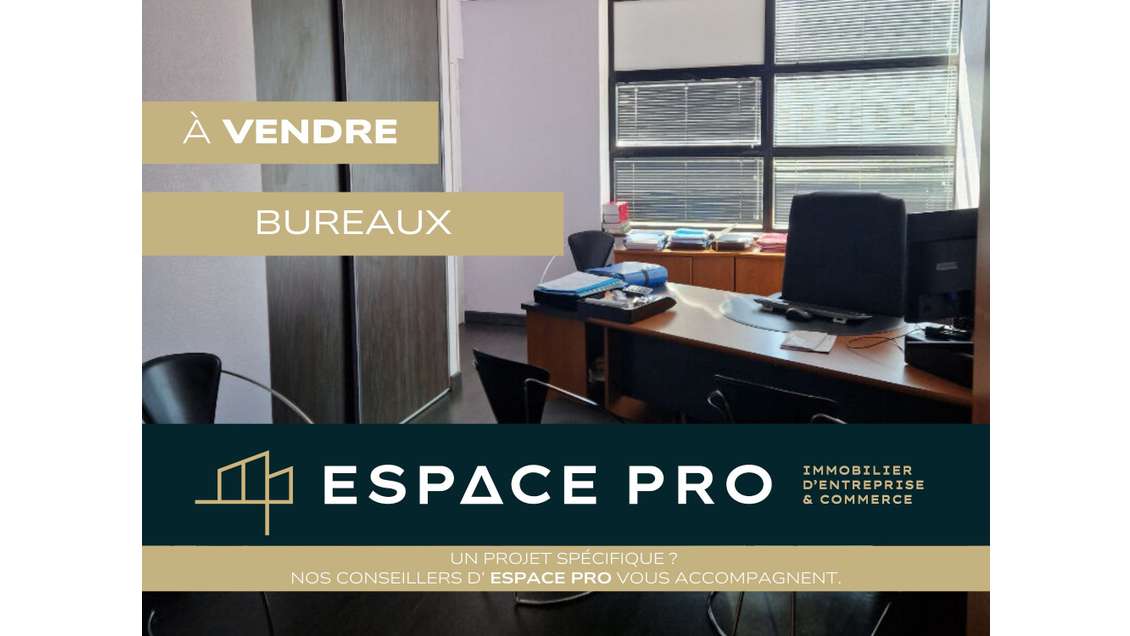 A vendre bureaux cloisonnés de 70m² Nord de Caen