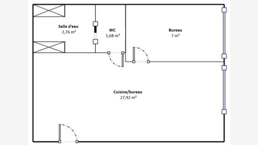 A vendre murs 40m² en RDC surélevé à Saint Malo