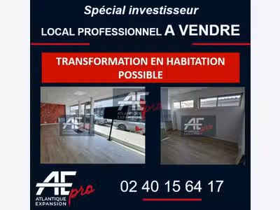 Bureaux 87m² à vendre en centre Saint-Nazaire