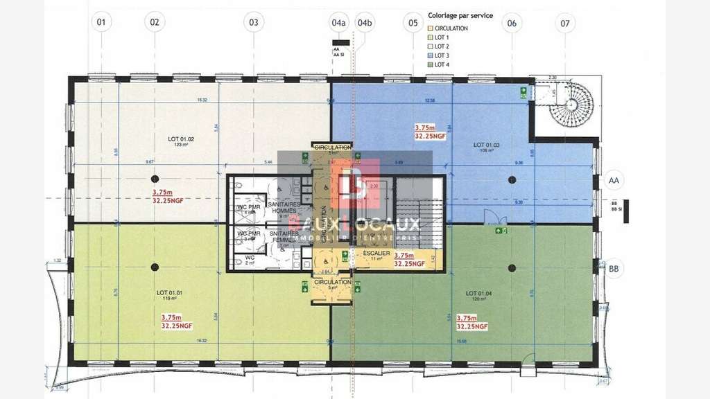 Bureaux neufs 119m² R+1 à vendre Sorgues ZAC Nord