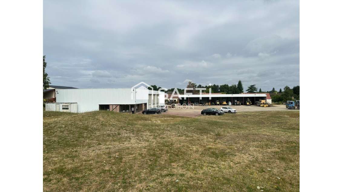 Locaux, 2 hangars 1120 m² dont un avec atelier et
