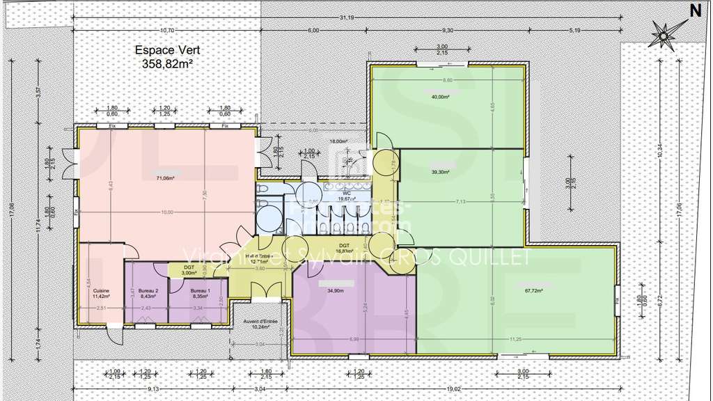 AV bâtiment commercial 330m² à Toulouse Purpan
