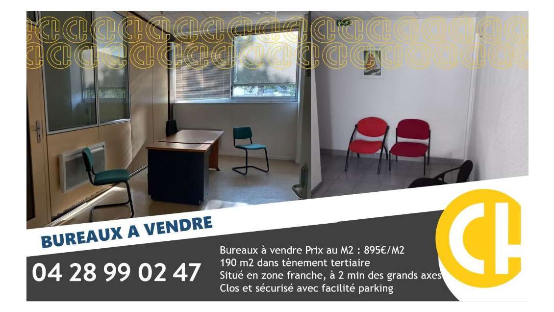 Vente bureaux 194m² zone franche à Valence Est