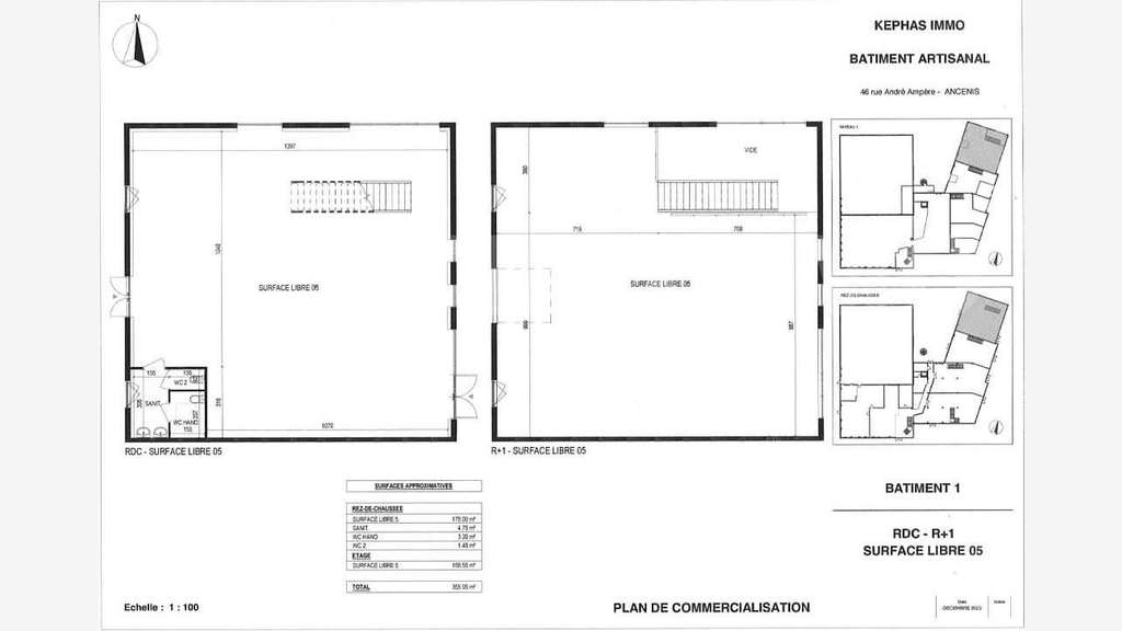 AV cellule neuve 356m² empl N°1 à Ancenis