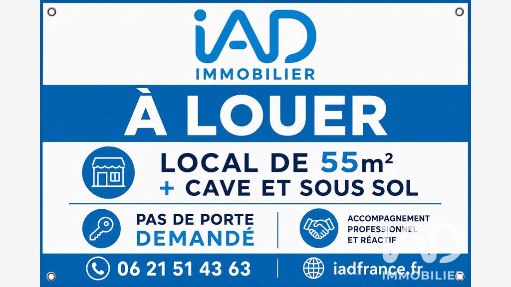 A louer local commercial de 55m² à Bordeaux centre
