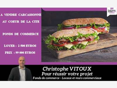 Cède bail restaurant de 50m² à Carcassonne 11000