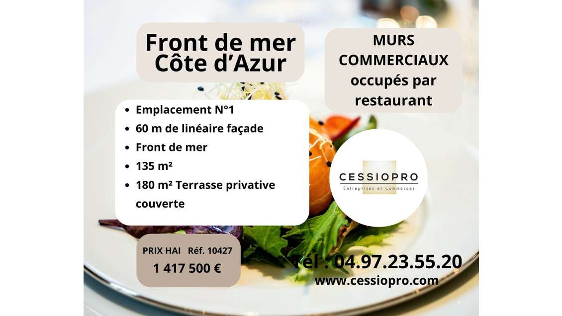 AV murs commerciaux occupés en front de mer 06