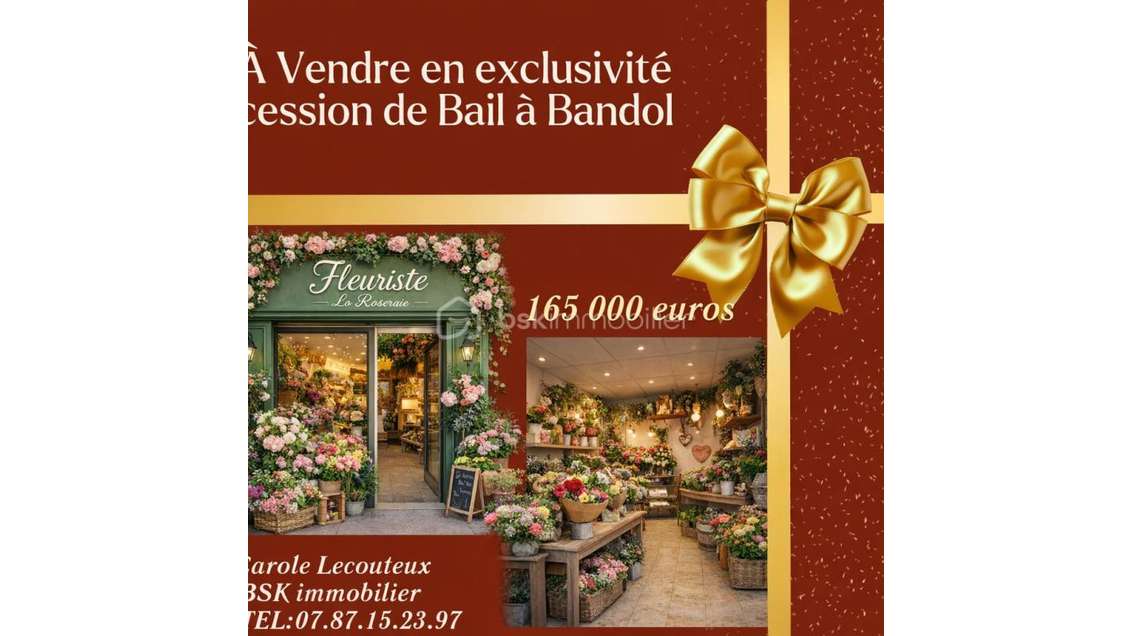 Cession bail local commercial 30m² Bandol empl N°1