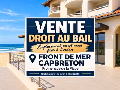 Vente droit au bail 60m² à Capbreton face océan