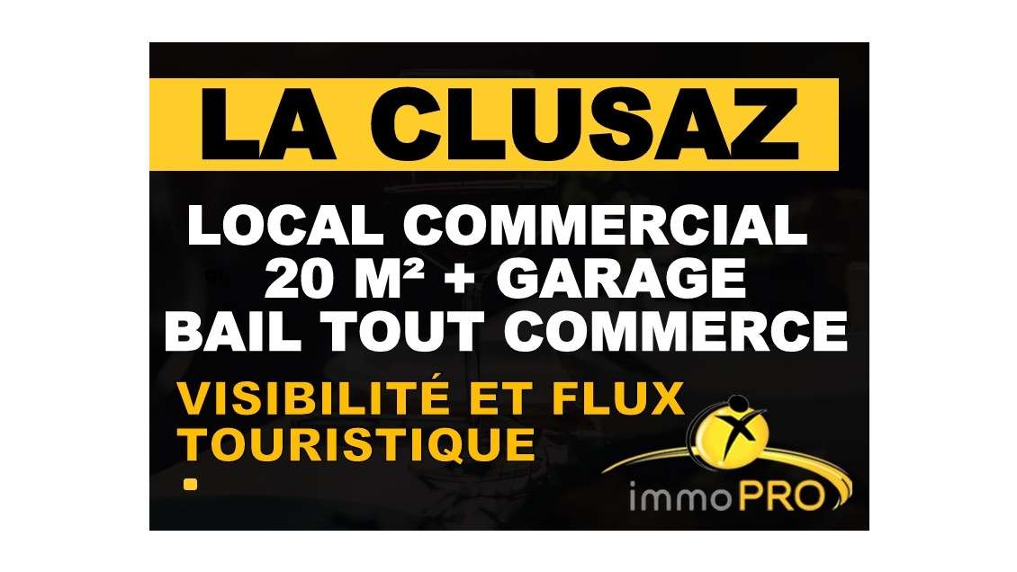 Vente local commercial en angle 20m² à la Clusaz