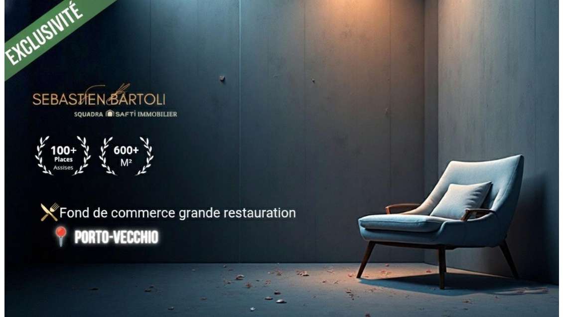 Vente local restauration premium de 630m² en Corse