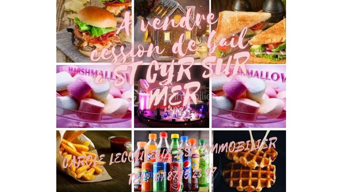 À céder droit au bail 68m² à St Cyr sur Mer centre