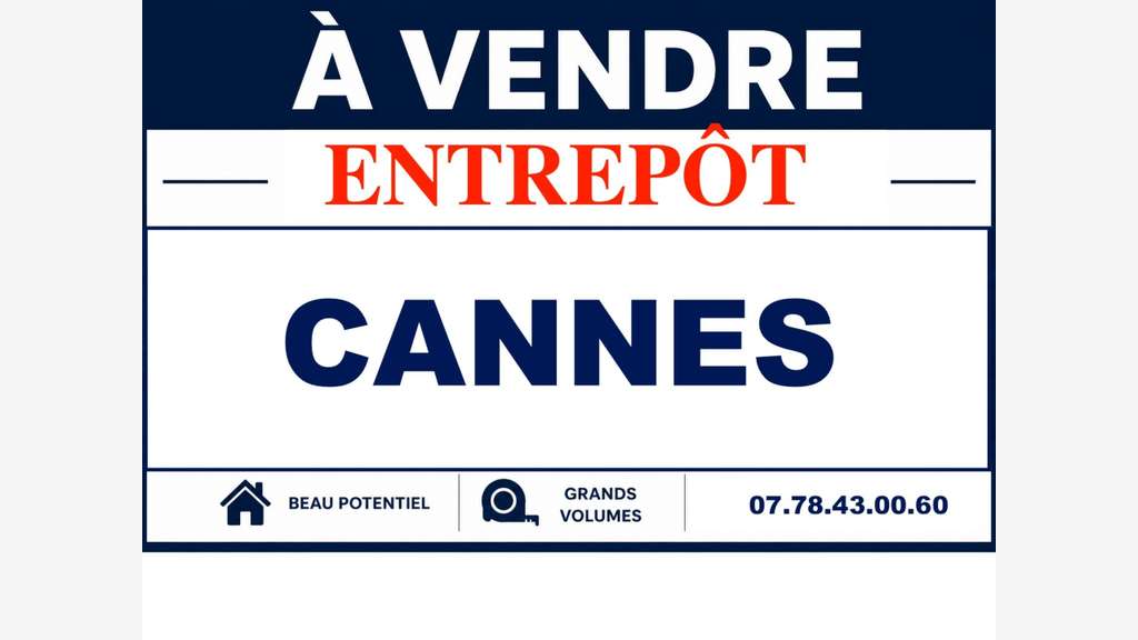 Entrepôt 1200m² à vendre sur Cannes
