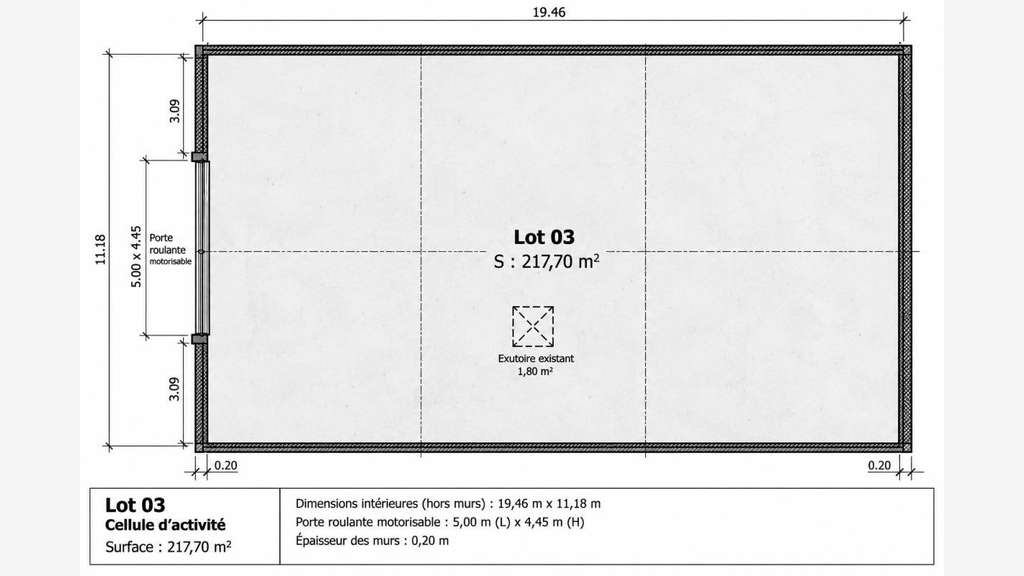 Vente entrepôt 217m² ZA Lons Induspal