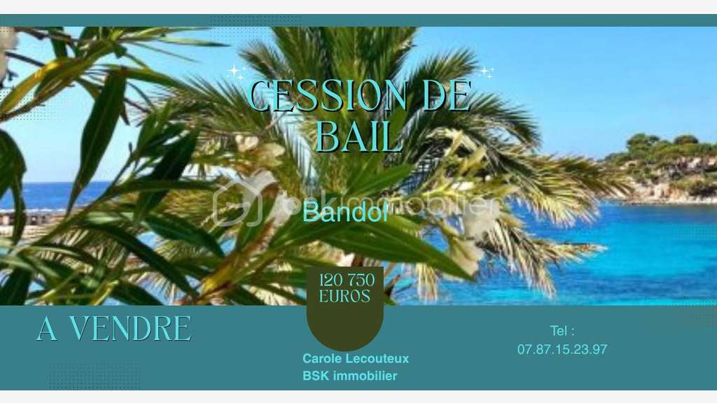 Cède bail de local commercial 30m² à Bandol