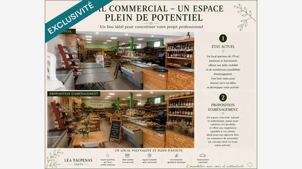 Vente local commercial 170m² à Château-Arnoux