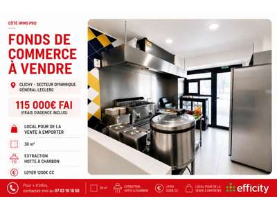 Vente Locaux commerciaux - Boutiques à Clichy